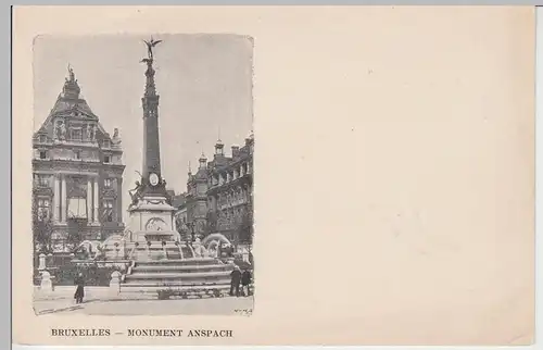 (93711) AK Bruxelles, Brüssel, Monument Anspach, vor 1905