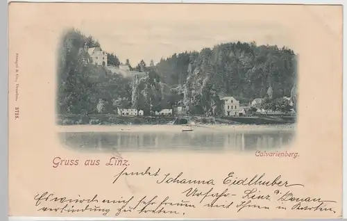 (93685) AK Gruss aus Linz, Calvarienberg 1897