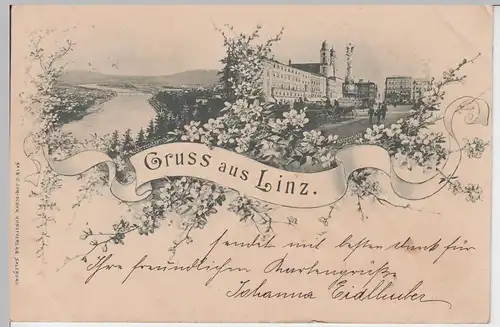 (93683) AK Gruss aus Linz, 1897