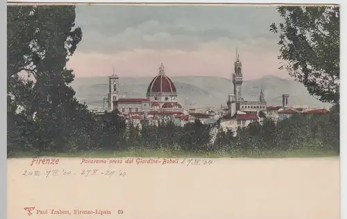 (93678) AK Firenze, Panorama preso dal Giardino Boboli, 1904