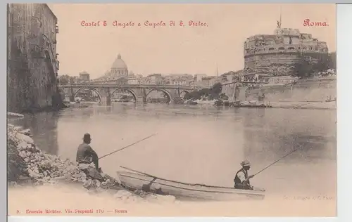 (93674) AK Roma, Castel S. Angelo e Cupola di S. Pietro, vor 1905