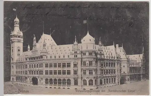 (93541) AK Bremen, Verwaltungsgebäude d. Norddeutschen Lloyd, 1907