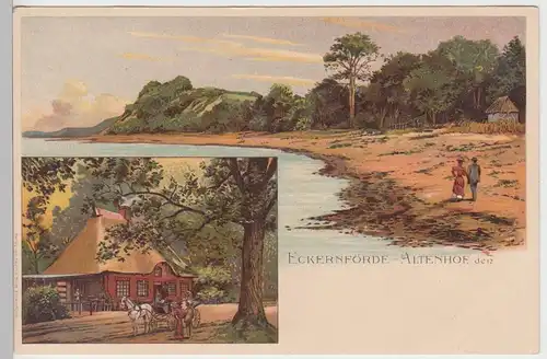 (93522) AK Eckernförde Altenhof, Litho um 1900