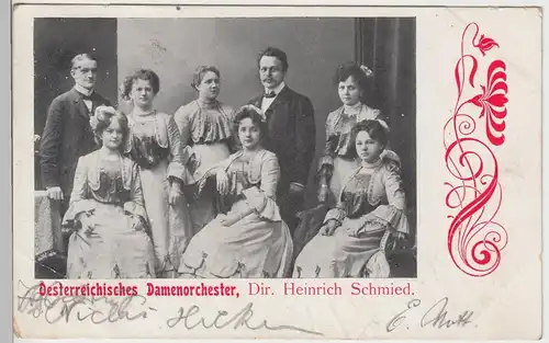 (93417) AK Österreichisches Damenorchester Wiener Blumen 1905