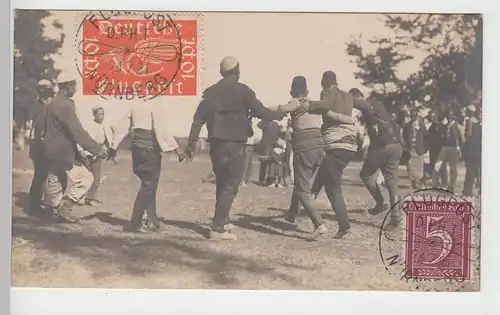(93397) AK Taris, Türkei,  Männer beim Tanz, Flugpost 1921