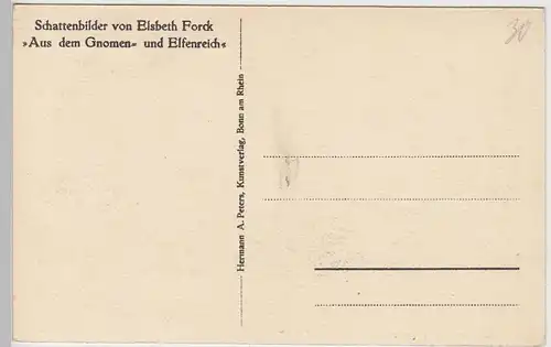 (93355) AK Elsbeth Forck, Schattenbild, Gnomentanz, vor 1945