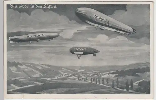 (93333) AK Luftschiffe, Zeppelin, Parseval, Schütte Lanz, Feldpost 1916