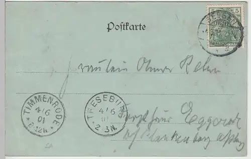 (93169) AK Gruß aus Halberstadt, Dom, Mondscheinkarte 1901