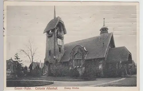 (92895) AK Essen, Colonie Altenhof, Evang. Kirche, 1916