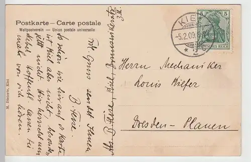 (92740) AK Kiel, Totalansicht, 1909