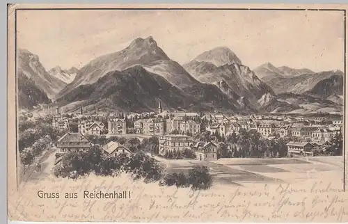 (92582) AK Gruss aus  Reichenhall, Gesamtansicht, 1904