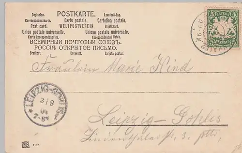 (92582) AK Gruss aus  Reichenhall, Gesamtansicht, 1904