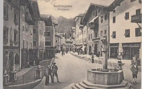 (92575) AK Berchtesgaden, Marktplatz 1916