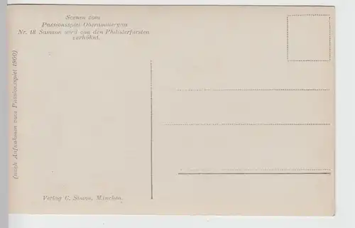 (92565) AK Passionsspiel Oberammergau 1900, Szene