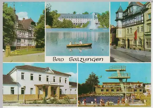 (92337) AK Bad Salzungen, Mehrbildkarte, 1970