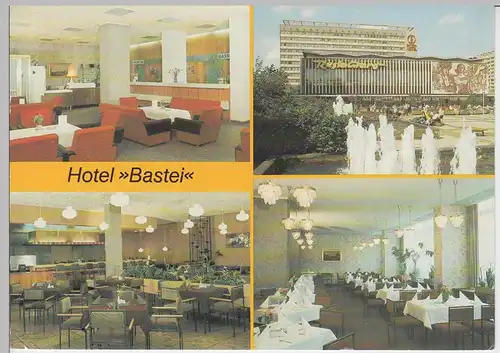 (92257) AK Dresden, Hotel Bastei, Mehrbildkarte, 1989