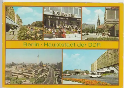 (92104) AK Berlin, Mehrbildkarte, DDR 1987