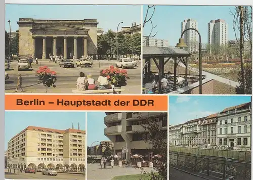(92102) AK Berlin, Mehrbildkarte, DDR 1988
