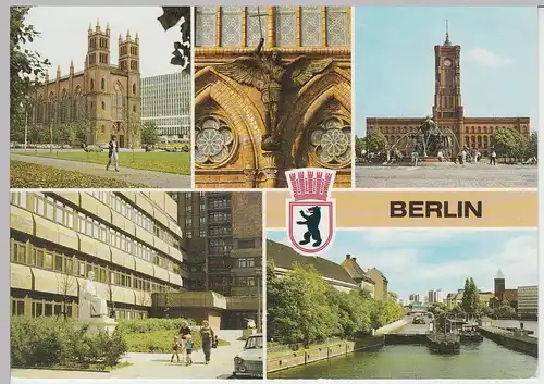 (92101) AK Berlin, Mehrbildkarte, DDR 1989