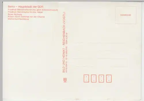 (92101) AK Berlin, Mehrbildkarte, DDR 1989