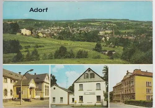 (91944) AK Adorf Kr. Oelsnitz, Mehrbildkarte, 1989