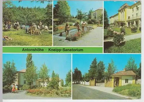 (91888) AK Antonshöhe, Kneipp-Sanatorium, Mehrbildkarte, 1980