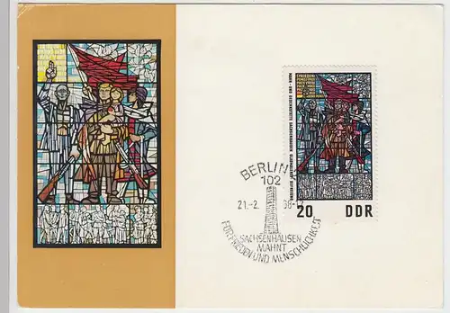 (91834) Maximumkarte, Sachsenhausen, Sonderstempel 1968