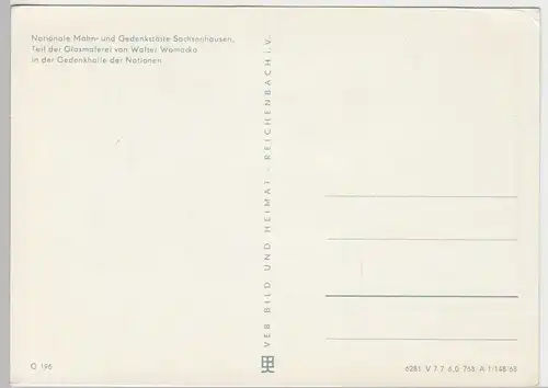 (91834) Maximumkarte, Sachsenhausen, Sonderstempel 1968