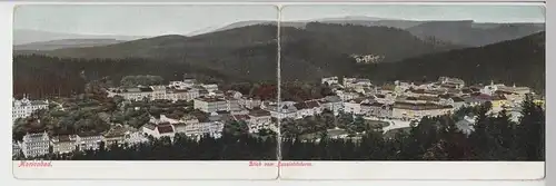 (91633) AK Marienbad, Mariánské Lázně, Bl.v. Aussichtsturm, Klappkarte um 1900