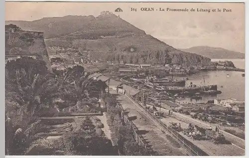 (91556) AK Oran, La Promenade de Létang et le Port, 1930
