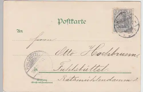 (91344) AK Gruß aus Hamburg, Vierländer Frauentracht, Litho 1904