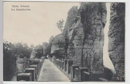 (91136) AK Sächsische Schweiz, Basteibrücke, vor 1945