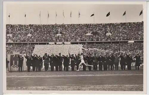 (91066) AK Berlin, Olympische Spiele, Ankunft Fackelläufer 1936