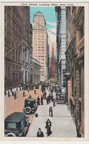 (91004) AK New York City, Wall strret looking west, 1931