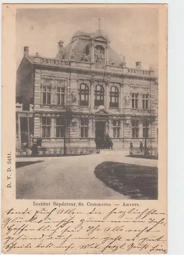(90973) AK Antwerpen, Anvers, Institut Supérieur du Commerce, 1901