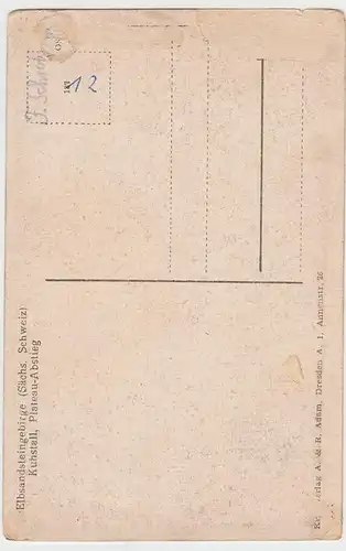 (90929) AK Sächs. Schweiz, Kuhstall, Plateau Abstieg, vor 1945