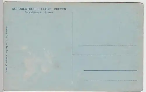 (90698) AK Schnell-Dampfer -Roland- der Nordd. Lloyd Bremen, vor 1945