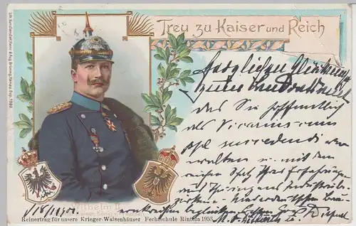 (90663) AK Wilhelm II, Treu zu Kaiser u. Reich, 1901