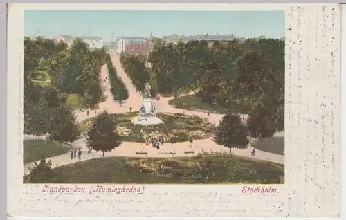 (90660) AK Stockholm, Linnéparken, 1901