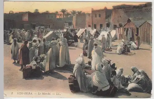 (90646) AK Sidi Okba, Le marché, 1914
