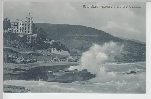 (90642) AK Bordighera, Marosi e la Villa Charles Garnier, vor 1945