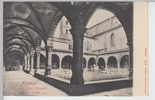 (90618) AK Firenze, Chiesa S. Maria Novella, Il chiostro verde, vor 1945