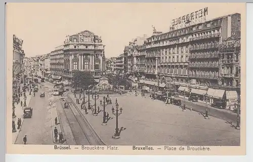 (90582) AK Brüssel, Bruxelles, Brouckère Platz, vor 1945