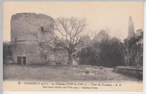 (90576) AK Chinon (I.-et.L.), Le Château, Tour du Coudray, vor 1945