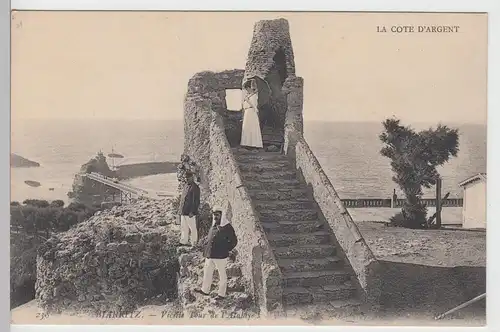 (90575) AK Biarritz, Vieille Tour de l'Atalaye, vor 1945