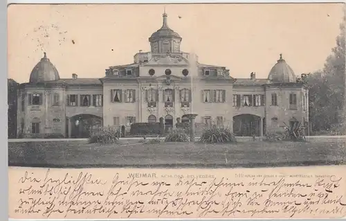 (90380) AK Weimar, Schloss Belvedere, 1904