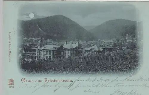 (90346) AK Gruss aus Friedrichroda, Mondscheinkarte 1899