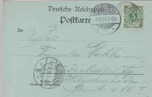 (90346) AK Gruss aus Friedrichroda, Mondscheinkarte 1899