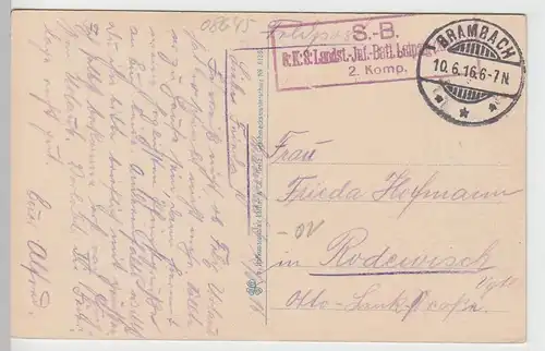 (90332) AK Bad Elster, Luisasee, Feldpost 1916