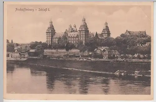 (90255) AK Aschaffenburg, Schloss Johannisburg, Feldpost 1916